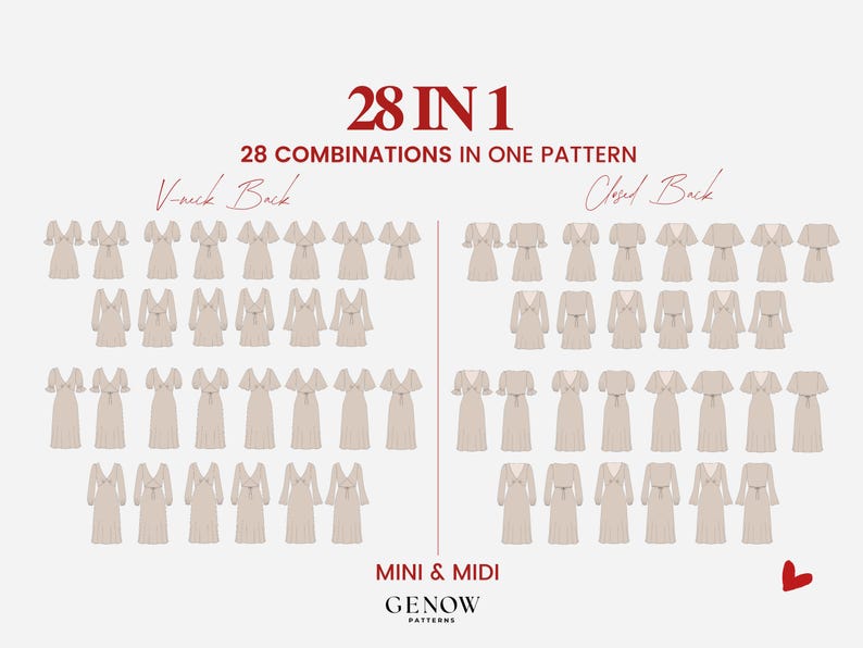 V-neck Dress Pattern | Bias Cut Dress Pattern with Sleeves | Midi & Mini Slip Dress Sewing Pattern | PDF Digital Pattern | Sizes 3XL-5XL image 10