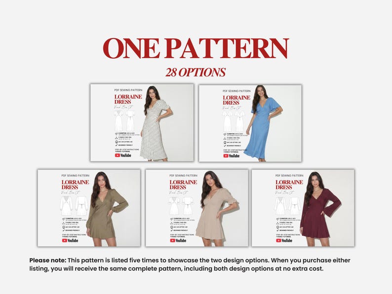 V-neck Dress Pattern | Bias Cut Dress Pattern with Sleeves | Midi & Mini Slip Dress Sewing Pattern | PDF Digital Pattern | Sizes 3XL-5XL image 20