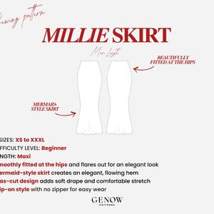 Maxi Skirt Pattern | Long Skirt Sewing Pattern | Satin Silk Long Skirt | Womens Sewing Pattern | Beginner Digital Pattern | Sizes XS-XXXL image 9