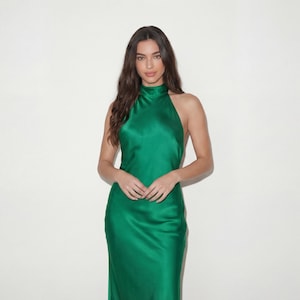 Patrón de vestido halter | Patrón de vestido de fiesta | Patrón de vestido maxi | Patrón de vestido formal de satén | Vestido sin espalda | Vestido con espalda descubierta | Tallas XS-XXXL imagen 7