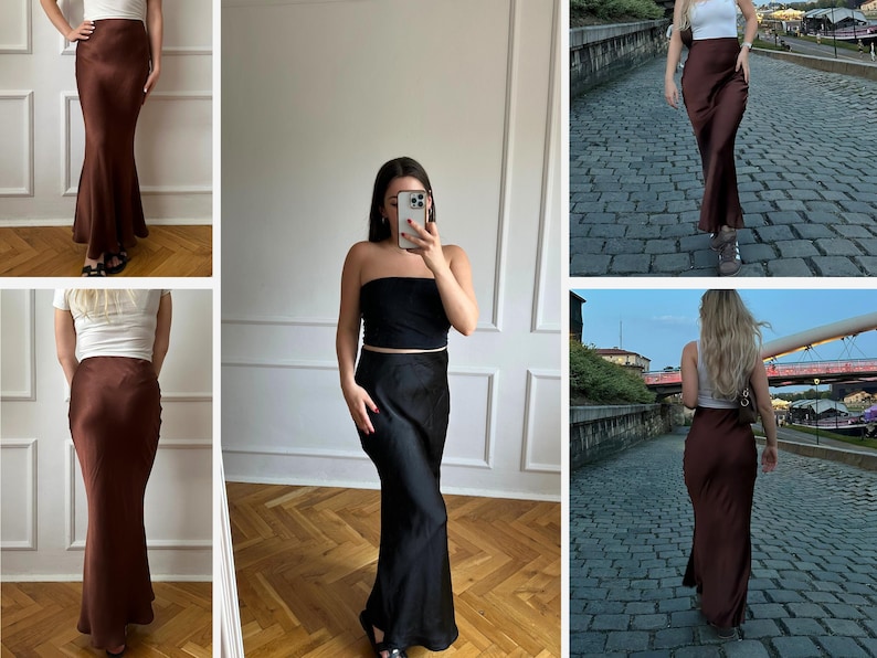 Maxi Skirt Pattern | Long Skirt Sewing Pattern | Satin Silk Long Skirt | Womens Sewing Pattern | Beginner Digital Pattern | Sizes XS-XXXL image 8