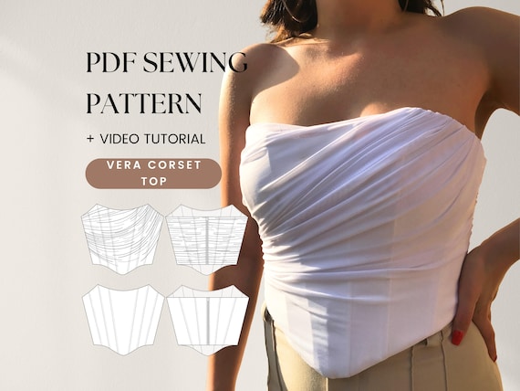 Draped shoulder corset top hotsell