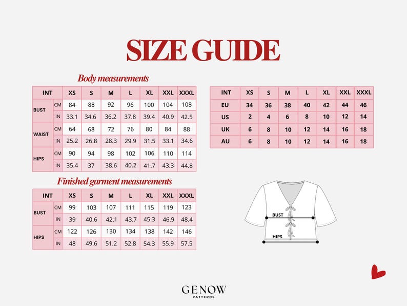 Tie Top Sewing Pattern | Short Sleeve Top Pattern | Woman Summer Crop Top Pattern | Tie Blouse Pattern | Easy Top Pattern | Sizes XS - XXXL image 8