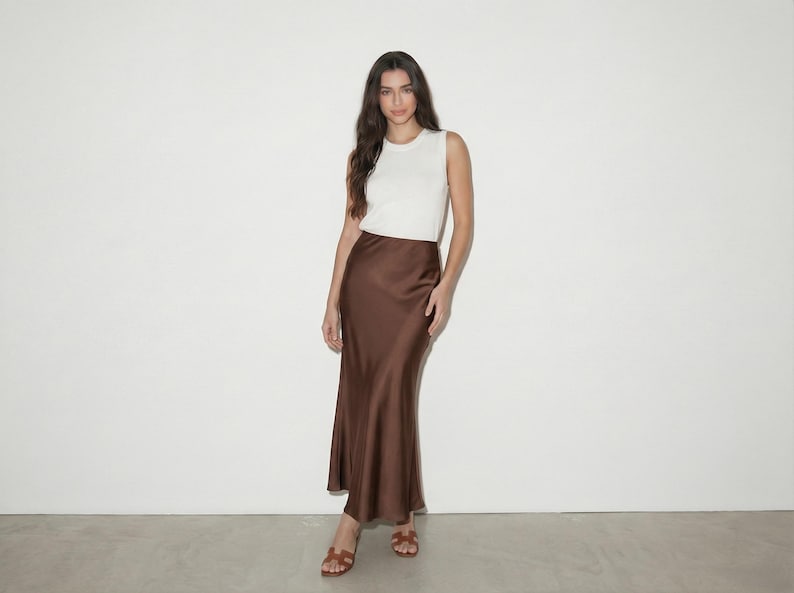 Maxi Skirt Pattern | Long Skirt Sewing Pattern | Satin Silk Long Skirt | Womens Sewing Pattern | Beginner Digital Pattern | Sizes XS-XXXL image 2