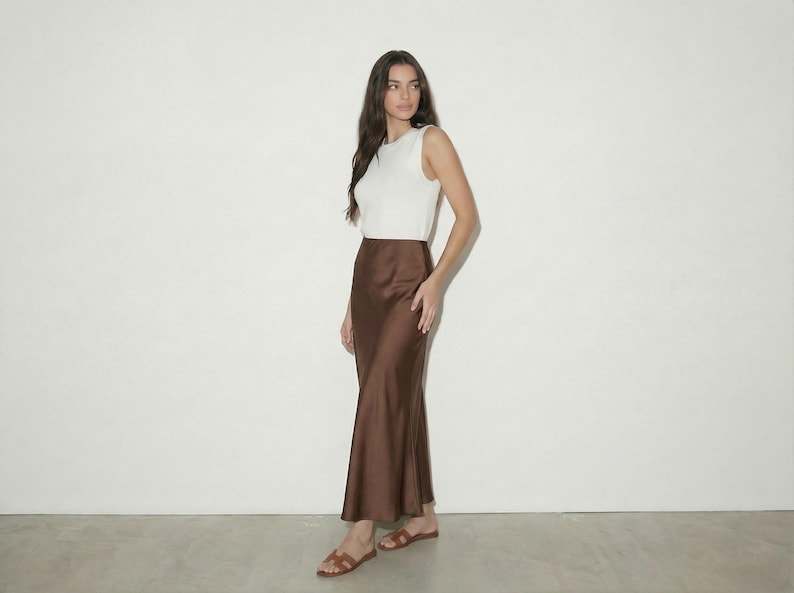 Maxi Skirt Pattern | Long Skirt Sewing Pattern | Satin Silk Long Skirt | Womens Sewing Pattern | Beginner Digital Pattern | Sizes XS-XXXL image 3