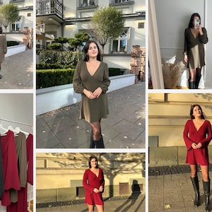V-neck Dress Pattern | Bias Cut Dress Pattern with Sleeves | Midi & Mini Slip Dress Sewing Pattern | PDF Digital Pattern | Sizes 3XL-5XL image 7