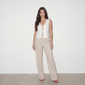 Naaipatroon voor een vest met strik aan de voorkant | Patroon voor een zomertop met strik voor dames | Patroon voor een vest met strik aan de voorkant | Eenvoudig naaipatroon voor beginners | Maten XS - XXXL afbeelding 2