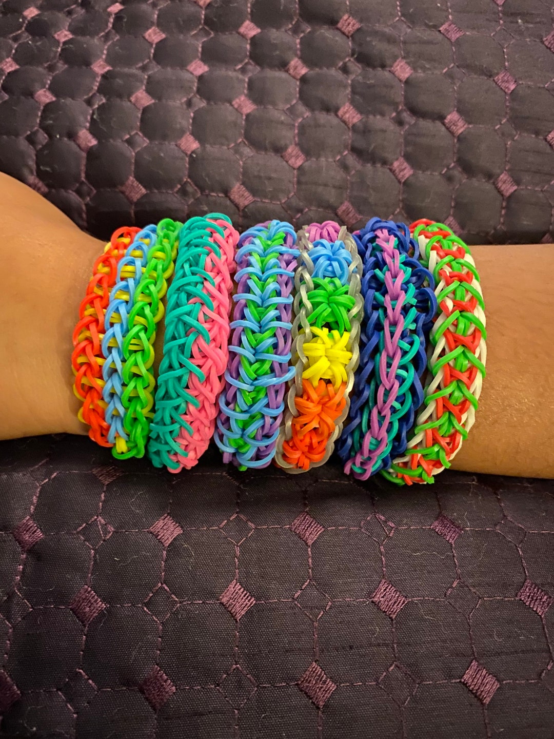 Rainbow Loom Custom Triple Single Bracelets 