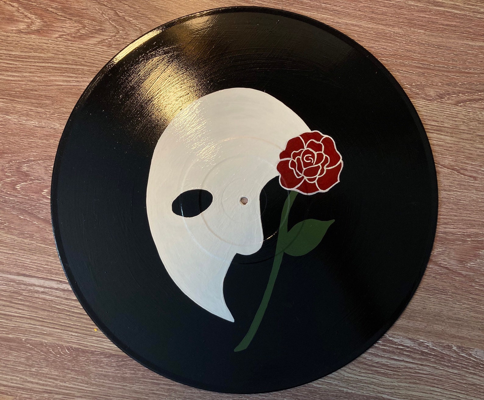 phantom of the opera mask and rose