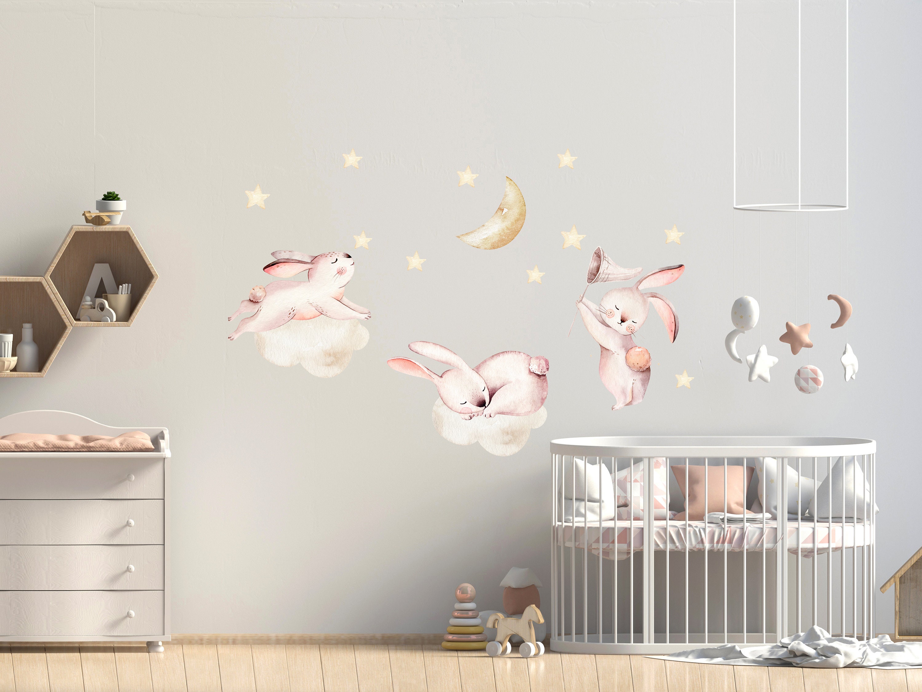 Wall Decal Little Rabbits Bunny Wall Decals Wall Sticker Etsy