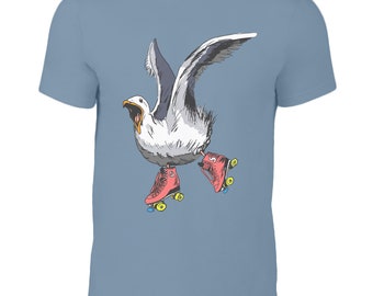Rollerskating Seagull T-Shirt