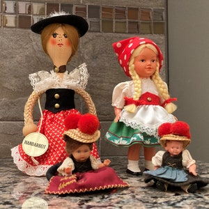 Collection of 4 Vintage German Dolls (Black Forest)