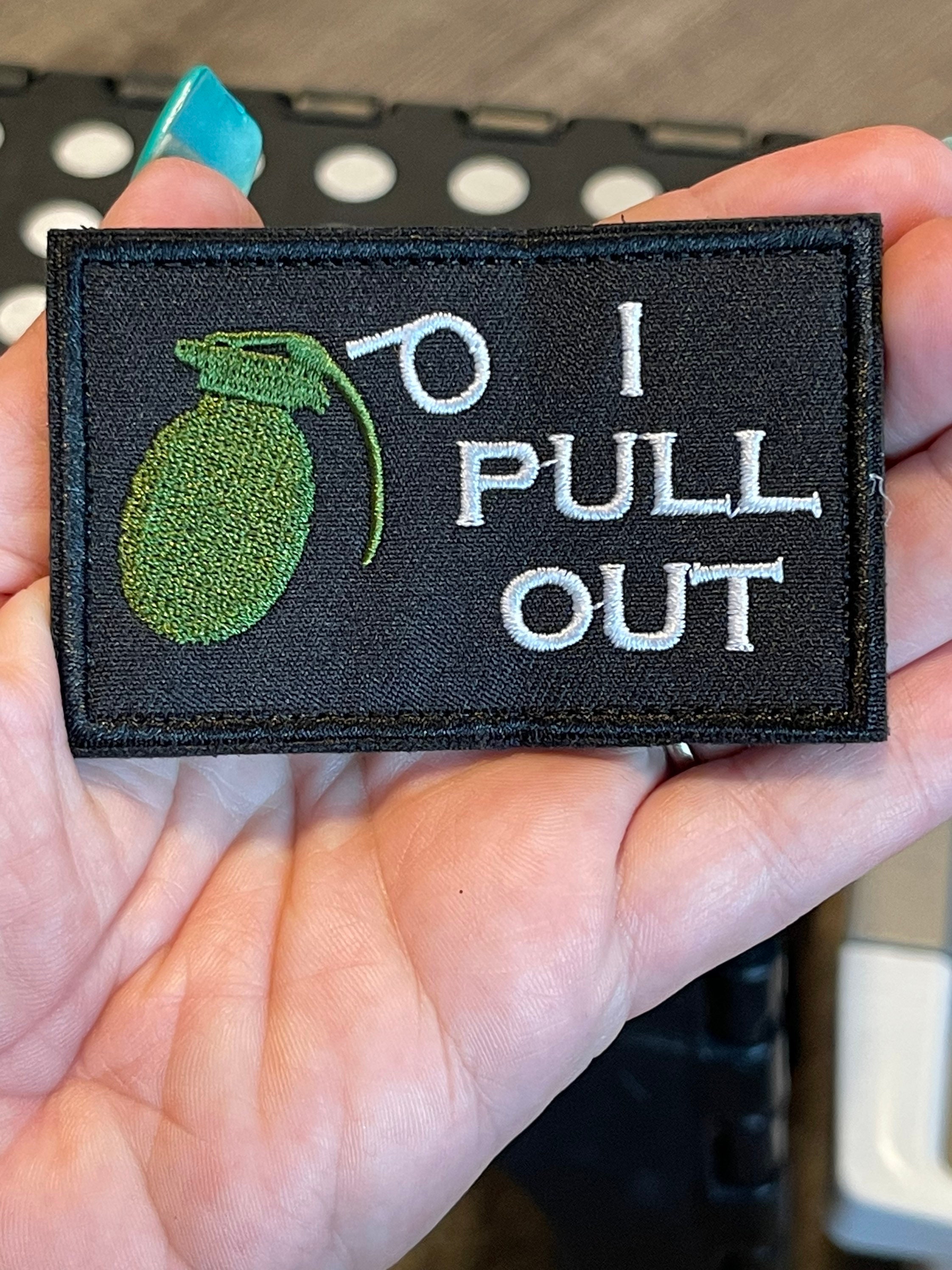 I Pull Out Grenade Hook and Loop Funny Patch - Etsy