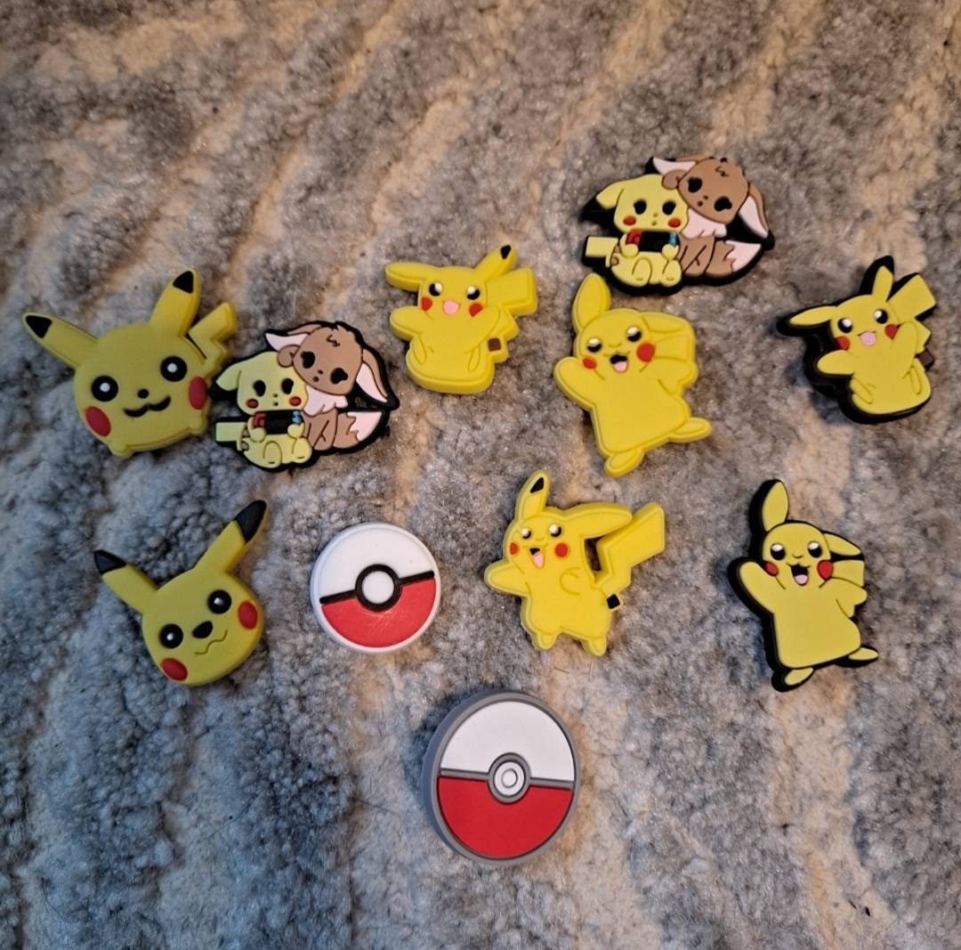 Pikachu Pokémon Croc Charms 11 Piece Set Etsy