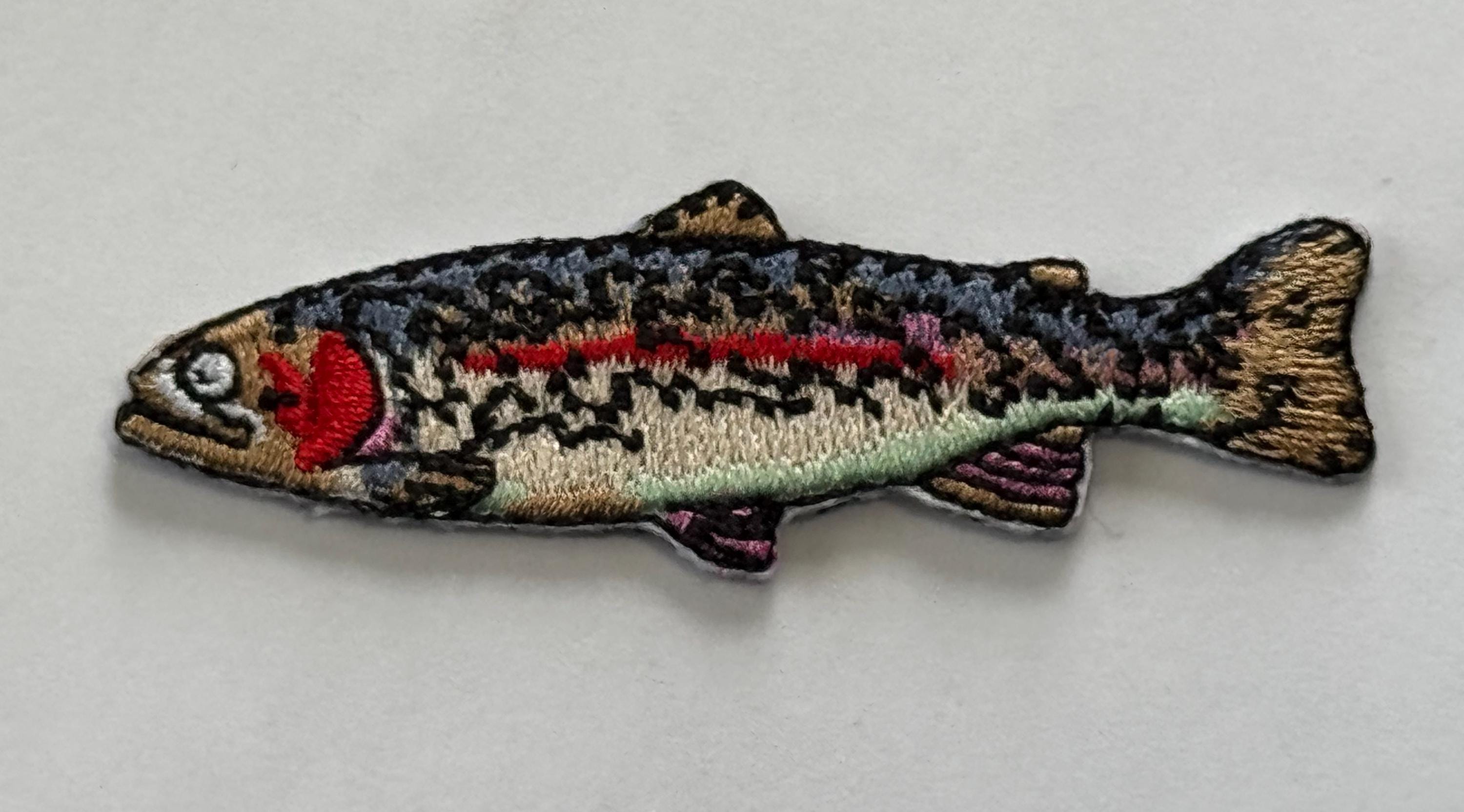 Embroidered Catfish Iron-On Applique Patch - 2-3/4 Inch Fishing & Fisherman Badge 8 thumbnail image