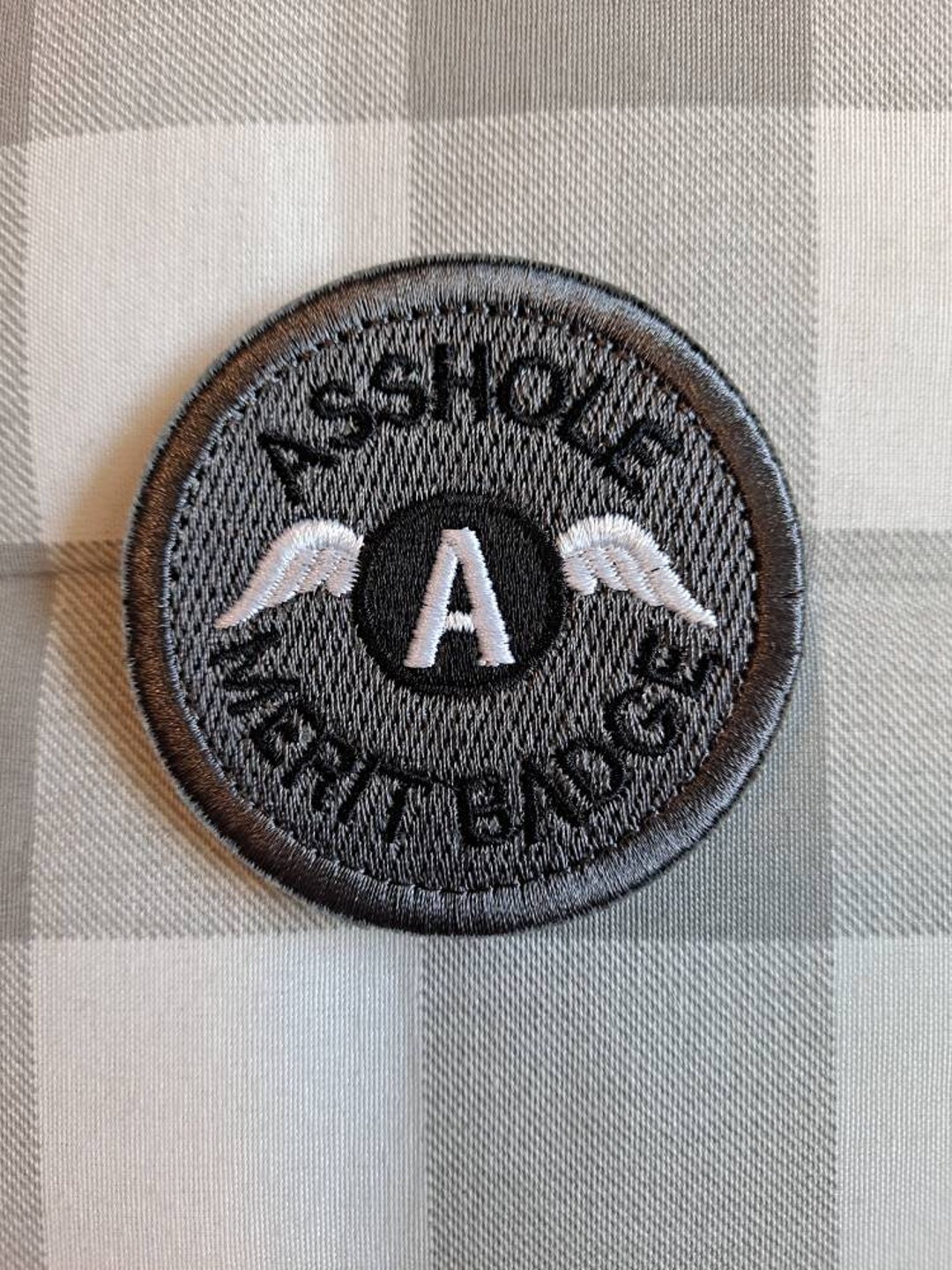 Asshole Merit Badge Hook and Loop Patch - Etsy