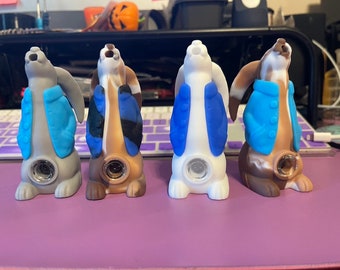 Pipe Rabbit Silicone Pipe Bowl Glass Insert Pipe Rubber