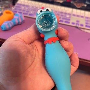 Pipe Silicone Pipe Bowl Glass Insert Pipe Purple Rubber Chicken