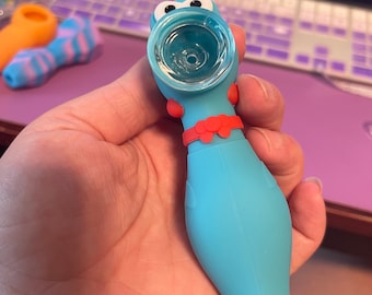 Pipe Silicone Pipe Bowl Glass Insert Pipe Purple Rubber Chicken