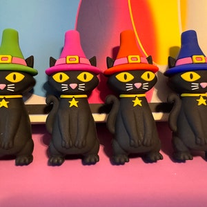 Pipe Black Cat Witch Halloween Silicone Pipe Bowl Glass Insert Pipe