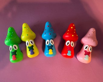 Pipe Mushroom Cute Silicone Pipe Bowl Glass Insert Pipe