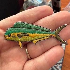 Mahi Mahi Fish Iron On Patch – Tropical Ocean Applique