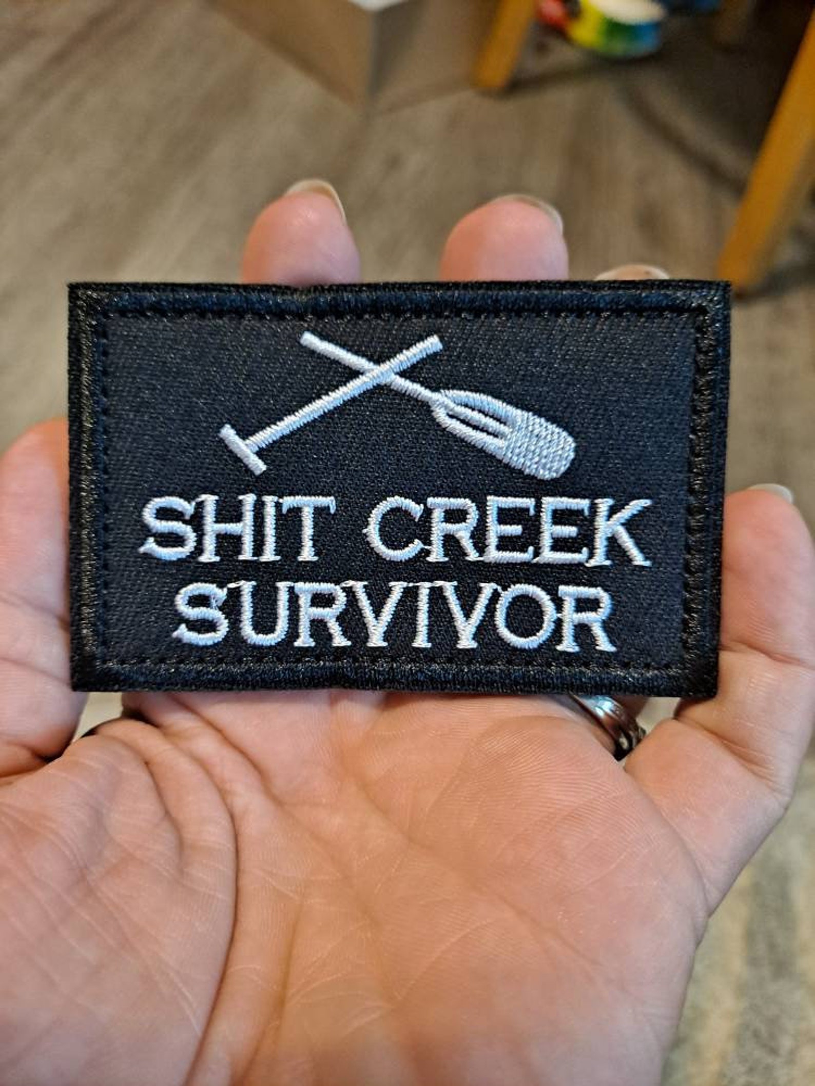 Shithook Patch Shit Creek Survivor Funny Morale Hook and Loop Patch - Etsy