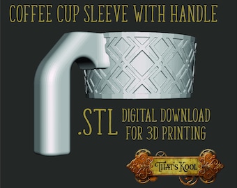 Coffee Cup Sleeve 3D Print STL. file - Stl File - 3D printing file - 3D printable File - Ready to print - 3D Model