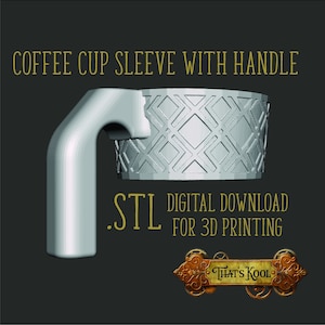 Coffee Cup Sleeve 3D Print STL. file - Stl File - 3D printing file - 3D printable File - Ready to print - 3D Model