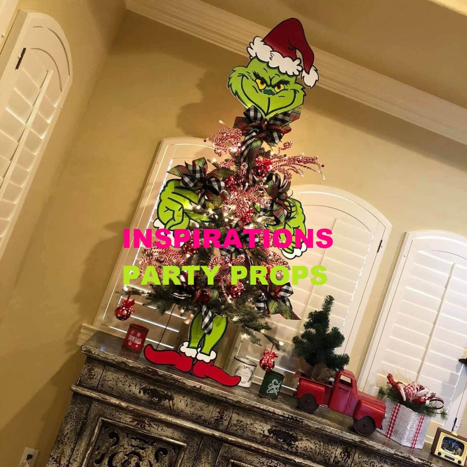 Grinch Christmas Tree Tree Topper Prop Etsy