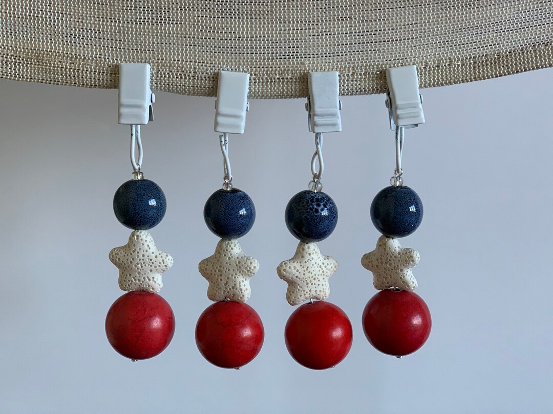 Red, White and Blue Tablecloth Weights Set of 4 Etsy