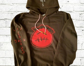 astroworld hoodie brown