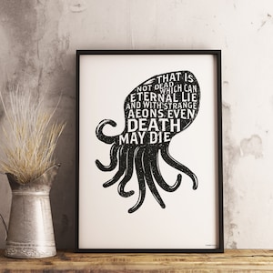 Classic Horror HP Lovecraft Cthulhu quote giclee wall decor art print