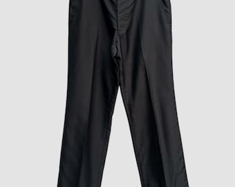 Vintage Gaultier Homme Objet Wool Blend Classic Trousers – Black