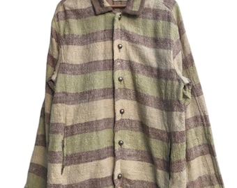 Vintage Eternal Handlevel katoenen geweven overhemdjack