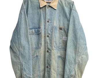 Vintage 70’s Big John World Workers Denim Chore Jacket Size L