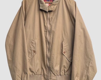 Vintage 80s Baracuta G9 Khaki Tan Harrington Jacket Size 42L 42