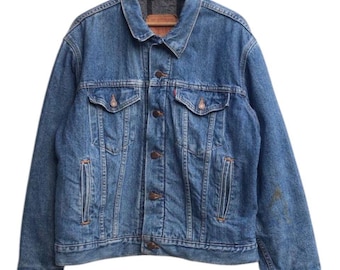 Vintage jaren 90 Levi's Type III met deken gevoerd spijkerjack Made in USA