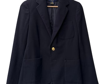 Vintage Ralph Lauren Wollblazer Jacke in Marineblau
