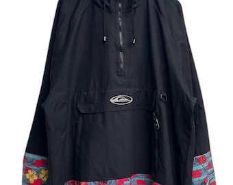 Vintage jaren 90 Quiksilver hibiscus bloemenbordanorak