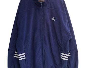 Vintage jaren 90 retro Adidas Velours trainingsjack heren L