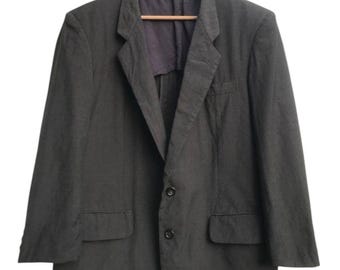 Comme des Garcons Homme AD1989 Grauer Wollblazer Herren S