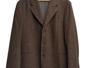 Vintage Salvatore Ferragamo Men’s Wool Cashmere Jacket Size 52
