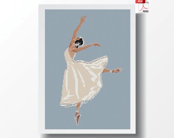 Contemporary Ballerina Counted Cross Stitch Pattern Bundle
