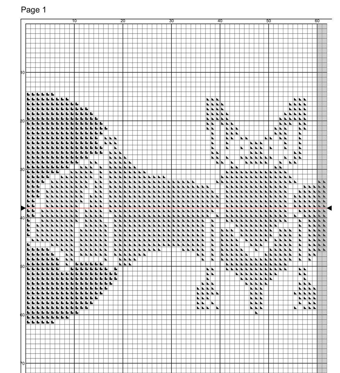 Art Deco Cross Stitch Pattern the Bats Design in Art Nouveau Etsy