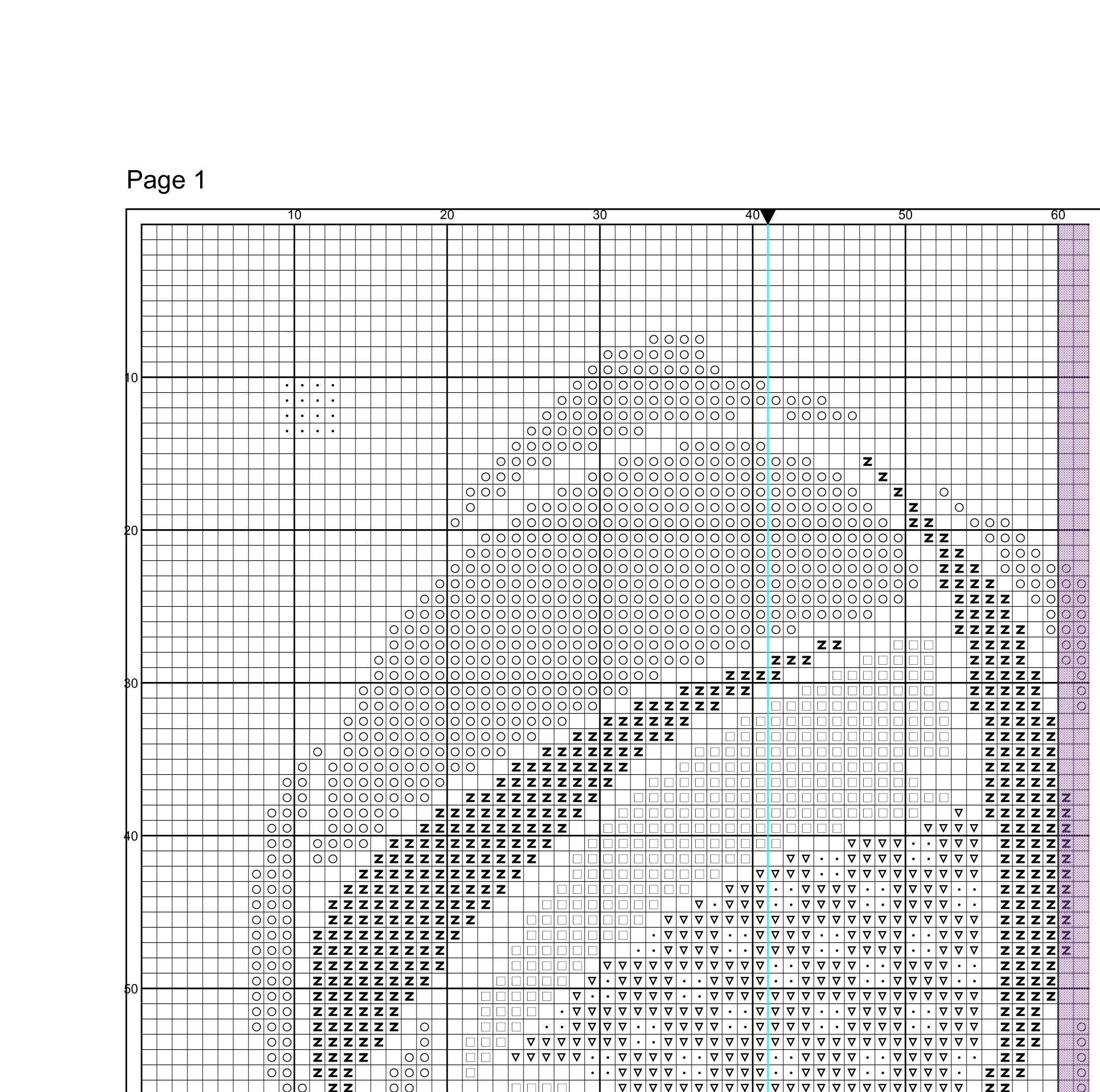 Art Deco flowers Cross Stitch Pattern PDF instant download Etsy