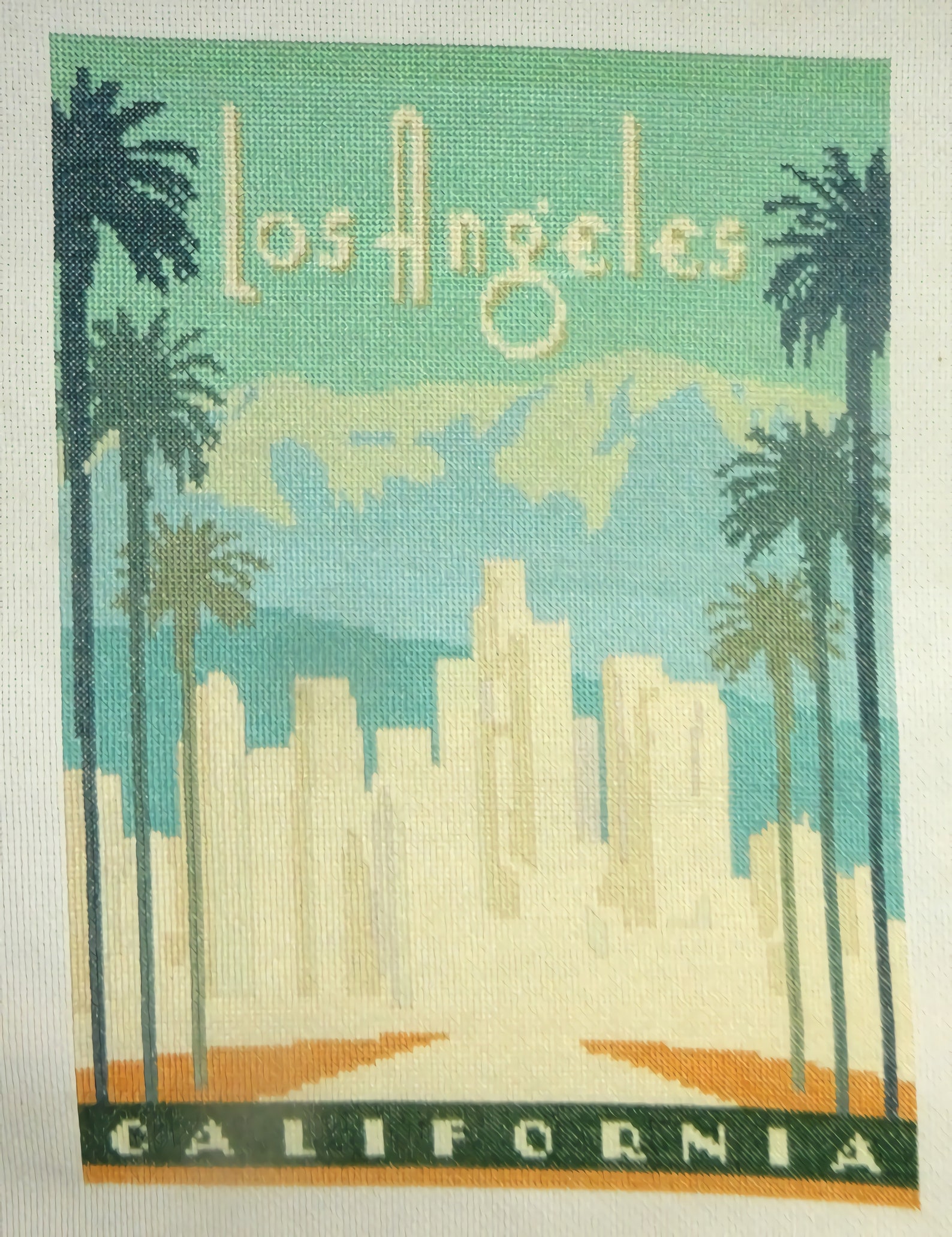 Los Angeles cross stitch pattern PDF instant download Modern | Etsy
