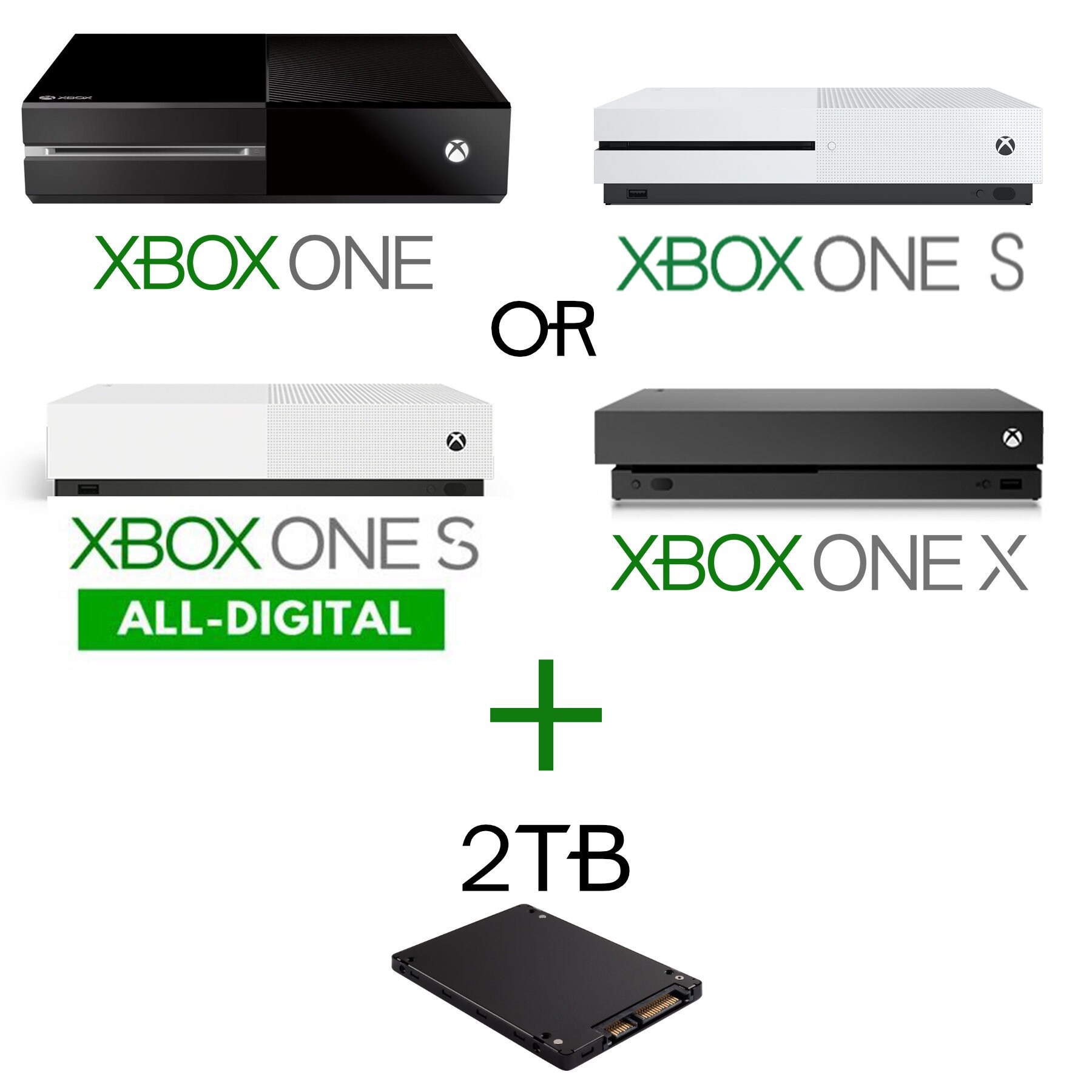 Xbox One S X All-digital Internal 1TB or 2TB SSD hard Drive - Etsy