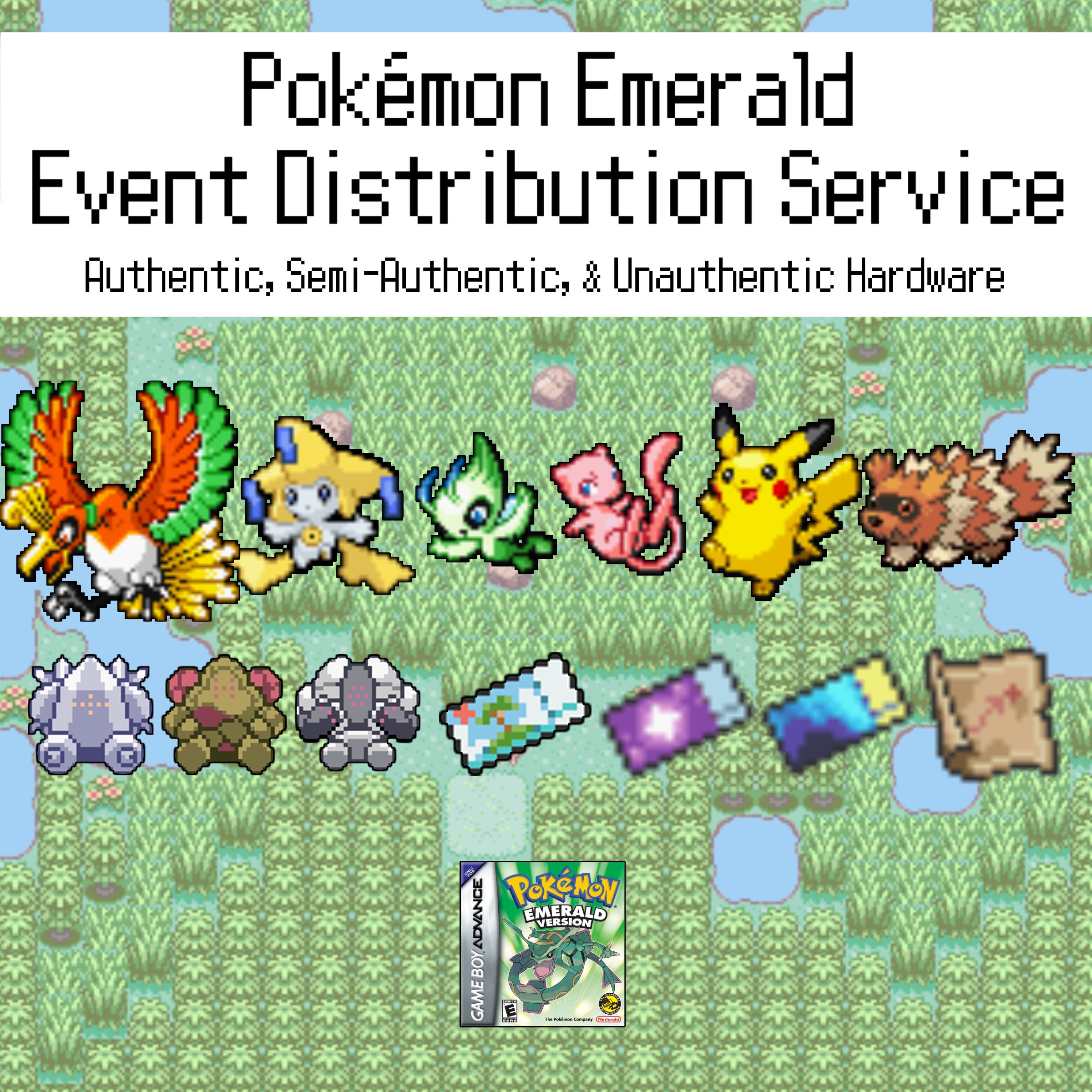 Pokemon Emerald Event Distribution Service: Mystic Aurora - Etsy