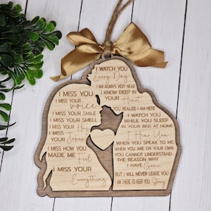 Memorial Ornament | Husband In Heaven | Laser Cut & Engraved